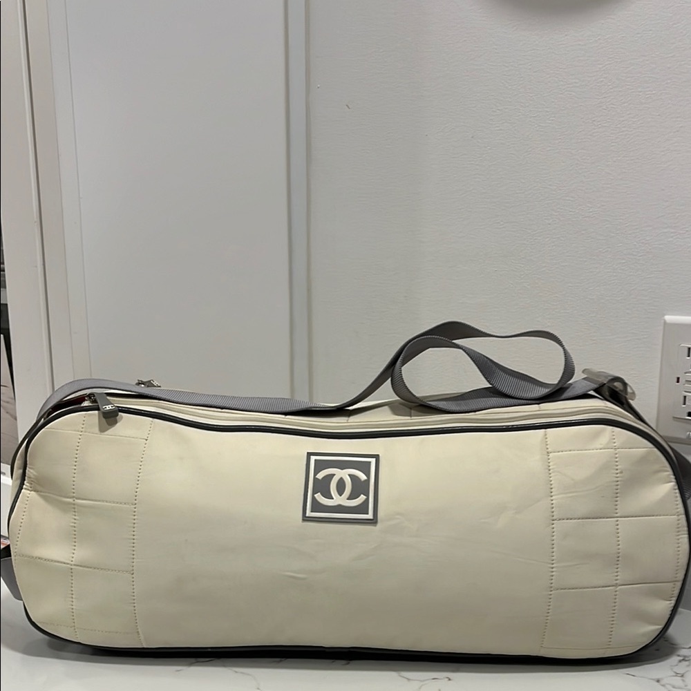 Chanel White Duffel Bag